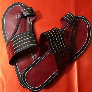 Sandale en cuir, TOUAREG tressé
