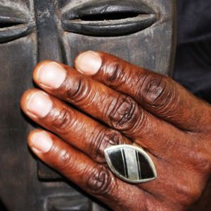 Bague argent, bois d’ébène