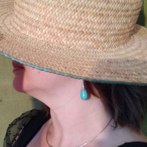 Boucles d’oreilles goutte d’eau turquoise