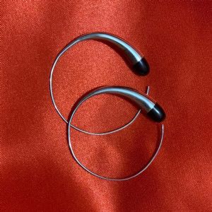 Boucles d’oreilles argent ébène, pilon façon créole